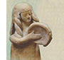 Figurine femme et tambourin